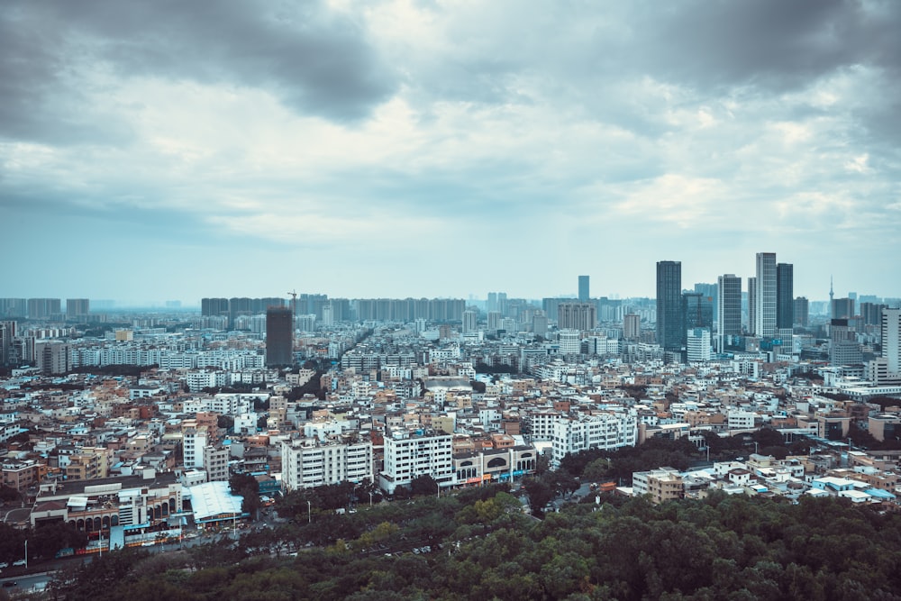 Vista superior de edificios de gran altura