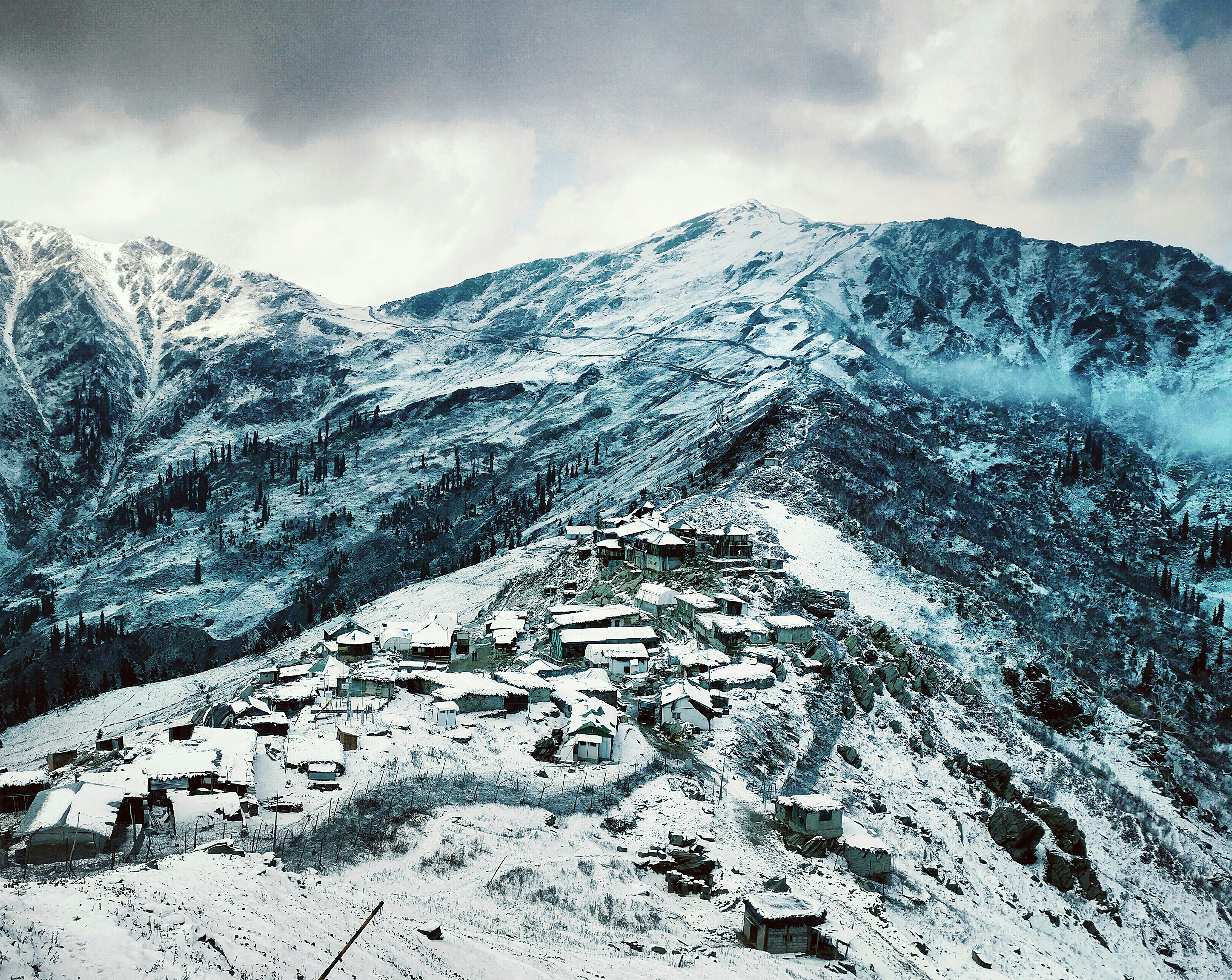 mountains during daytime, Snowy Heights