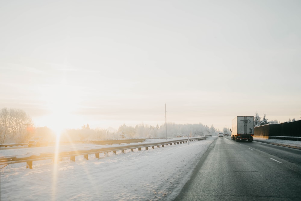 truck on road