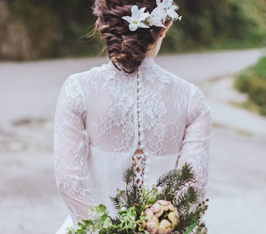 bridge with flower bouquet