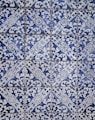 white and blue floral tiles