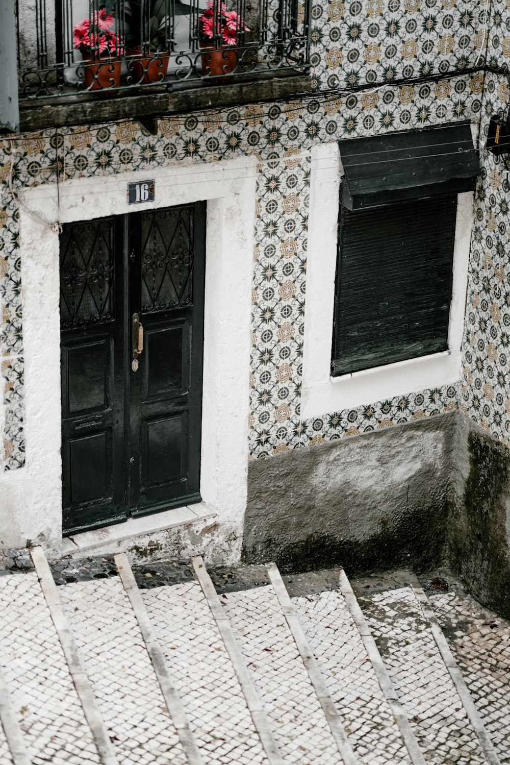 black wooden closed door