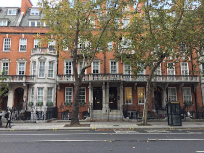 Elegant historic London townhouse representing long-term real estate holdings.