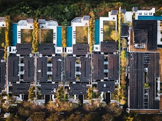 aerial photography of concrete buildings