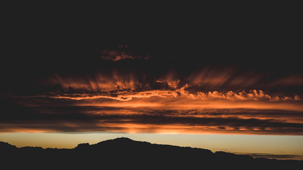 mountain during golden hour