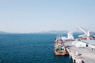 white ship on calm water at daytime