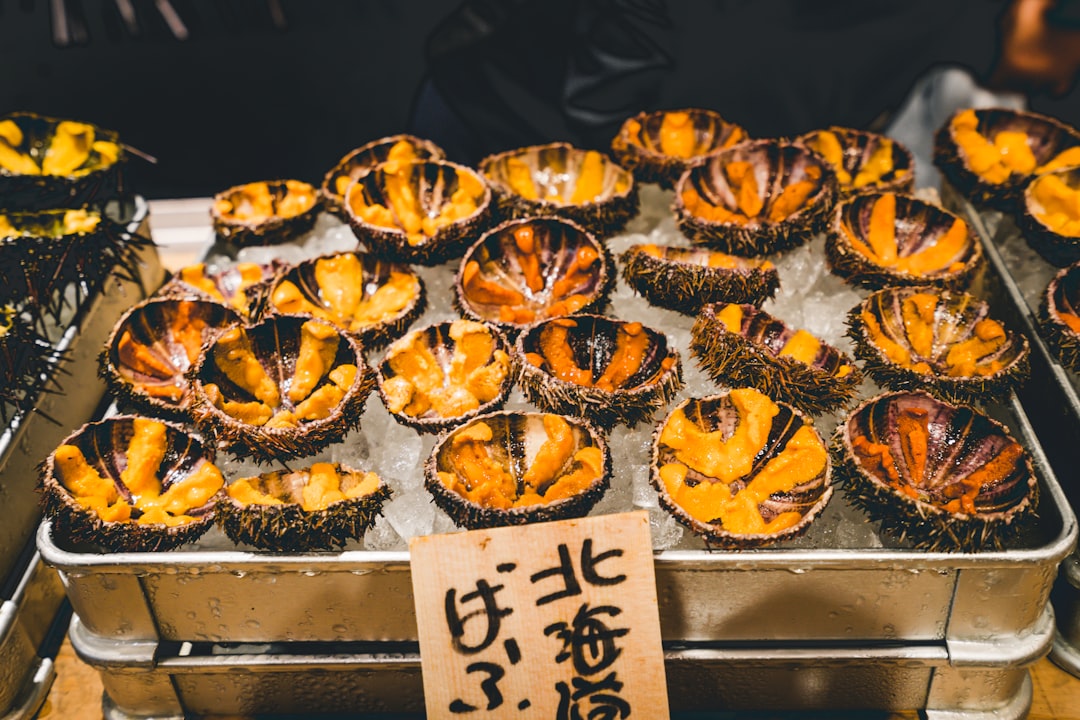 sea urchins on ice