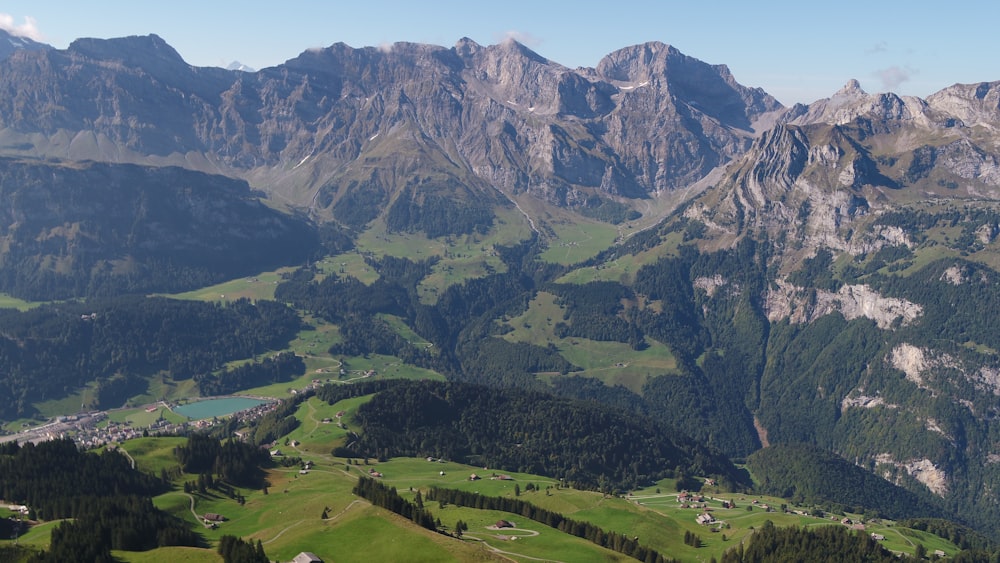 aerial view photography of mountains