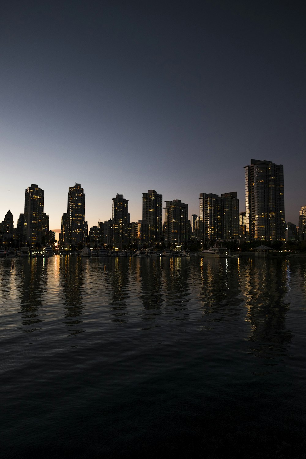 cityscape near body of water