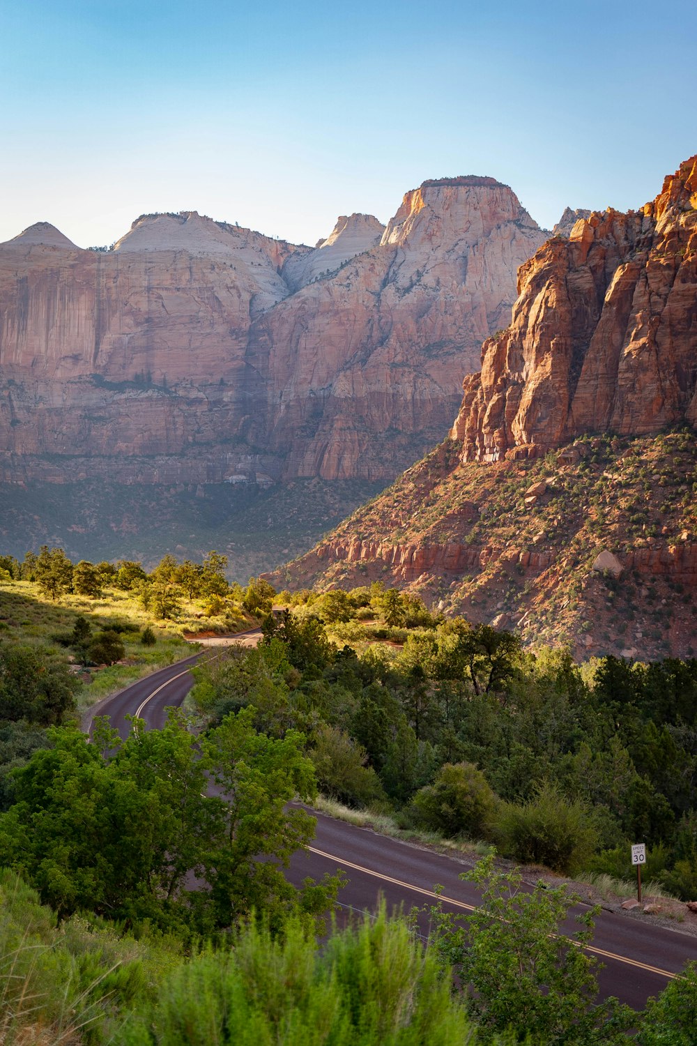 empty road near mountain