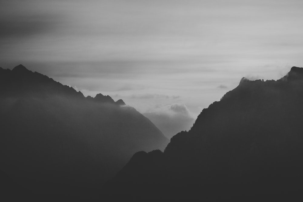 silhouette of mountains