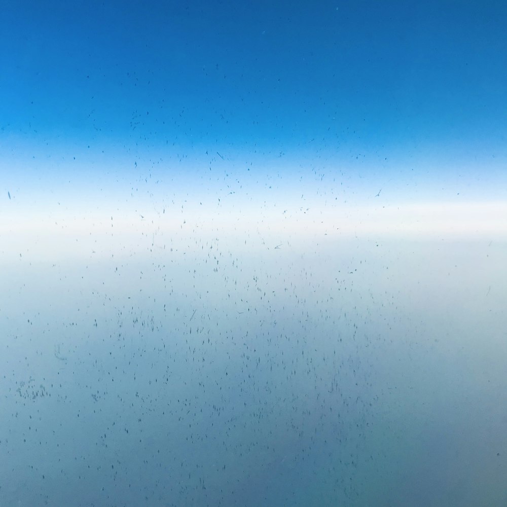 a view of the sky from an airplane window