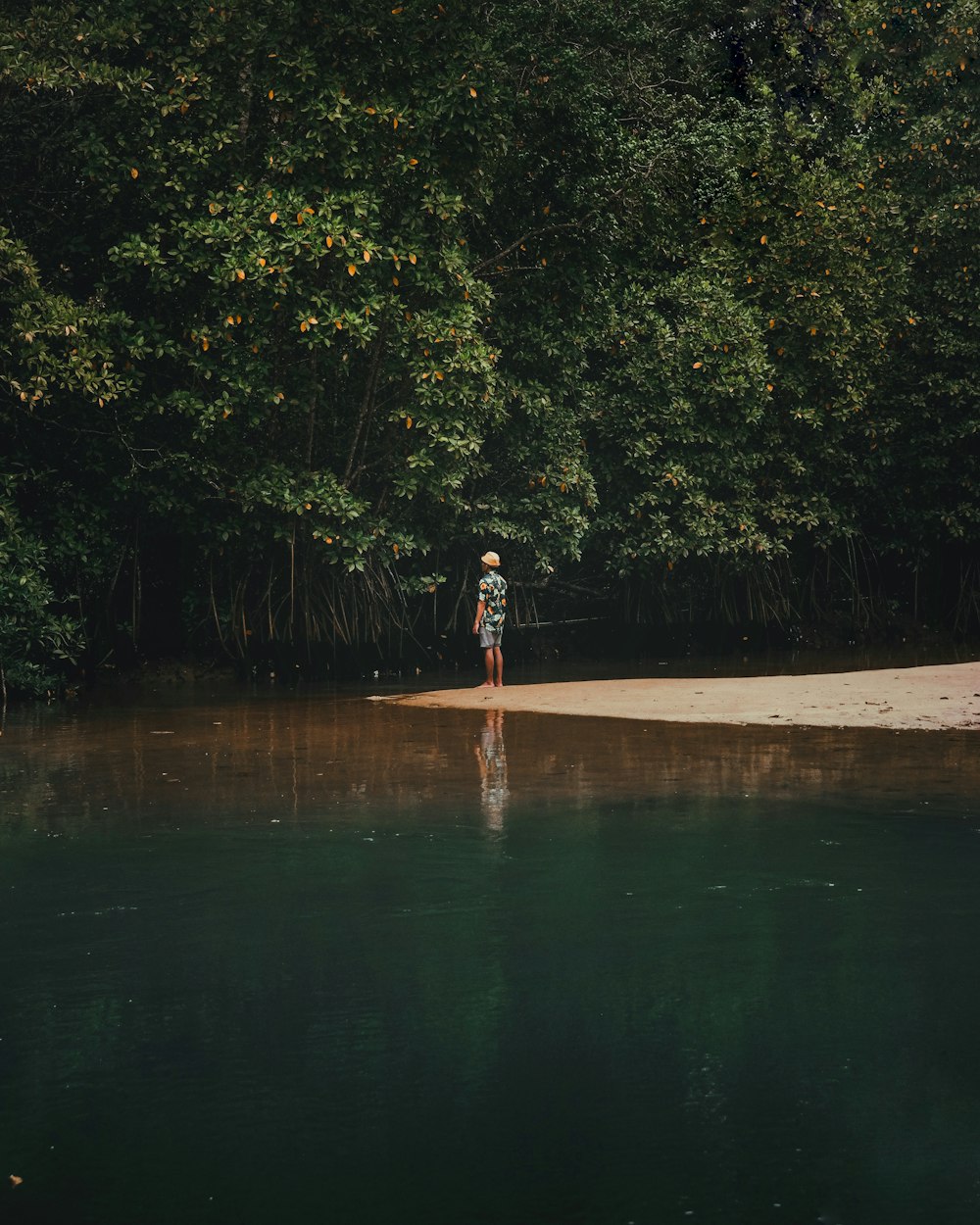 man standing near body of water