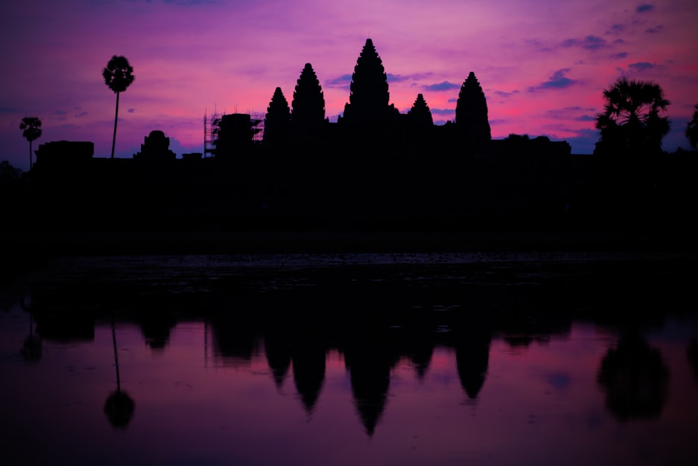 silhouette of Ankor Wat