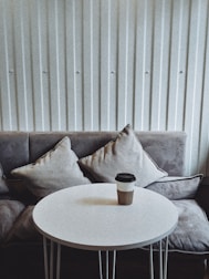A cozy coffee break setup with modern cups and a welcoming atmosphere.