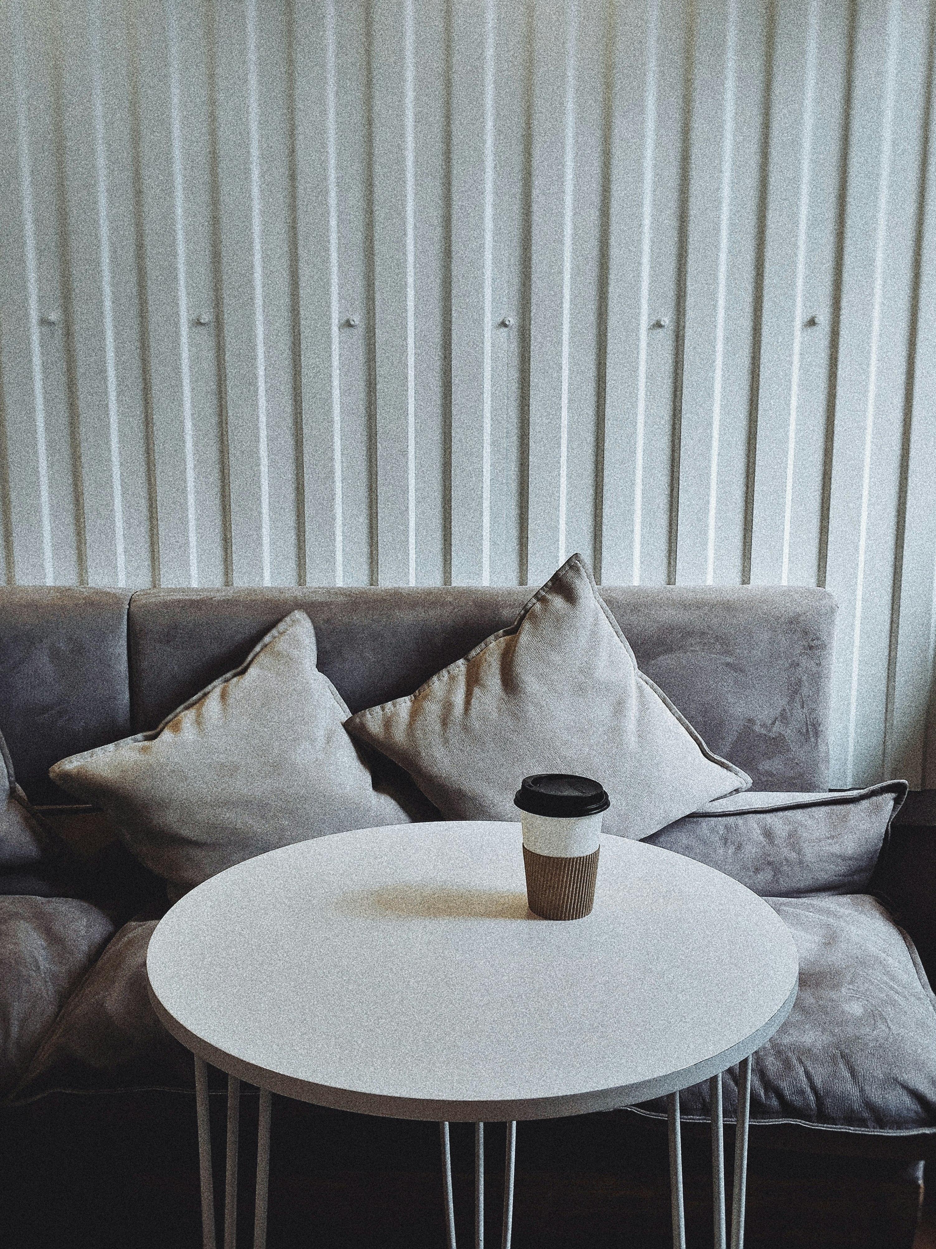 round white wooden coffee table