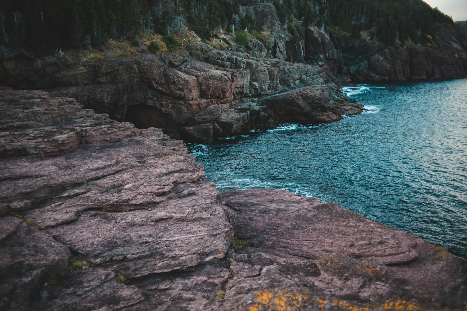 brown cliff and body of water during daytime