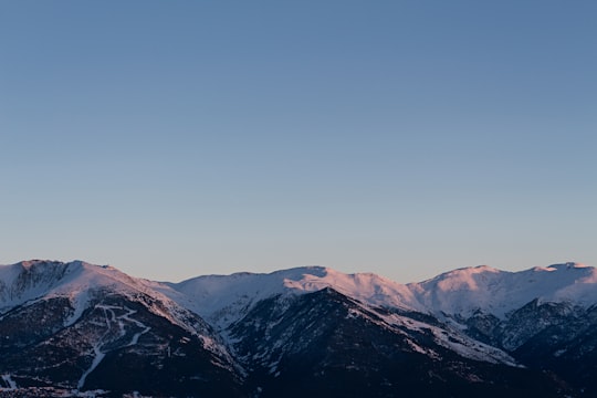 high-angle photo of snow-covered mountains in Font-Romeu-Odeillo-Via France