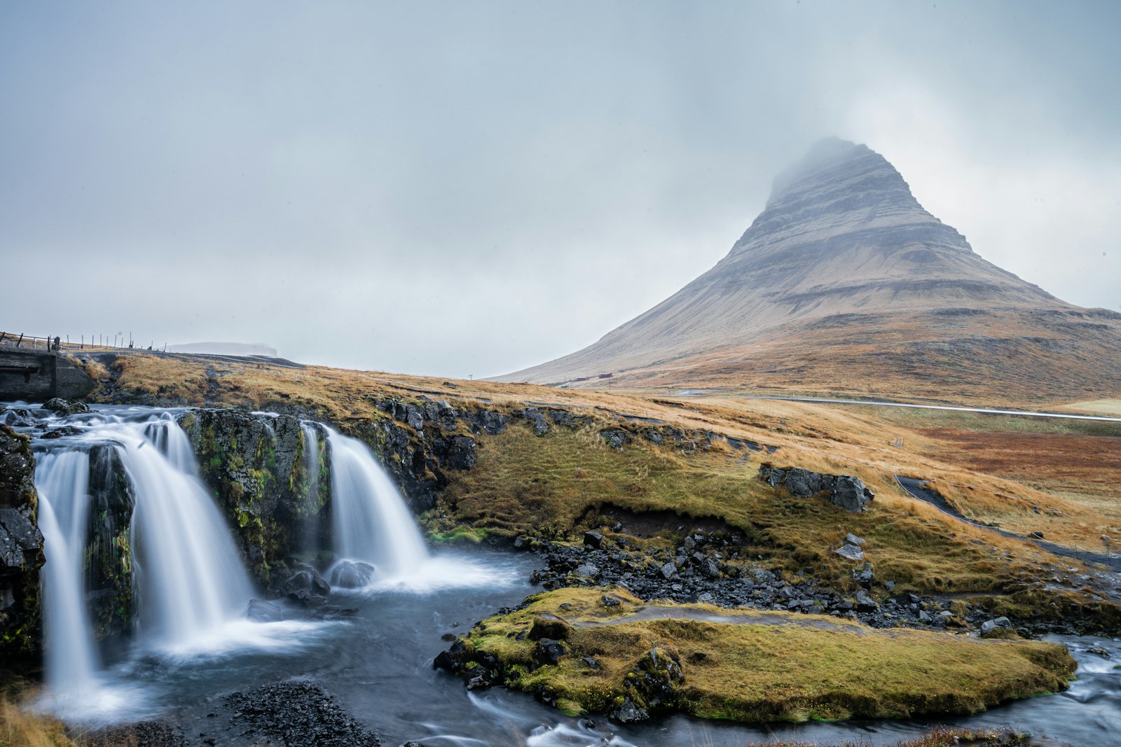 Sony a7 III + Sony FE 24-70mm F2.8 GM sample photo. Waterfalls near mountains during photography