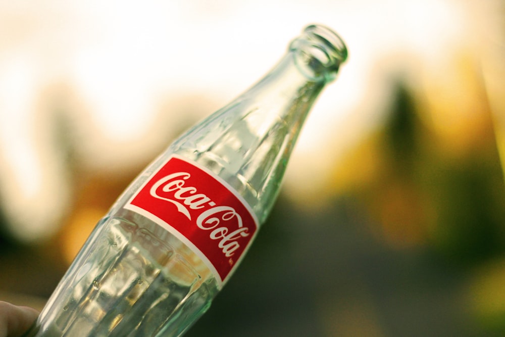 empty Coca-Cola glass bottle