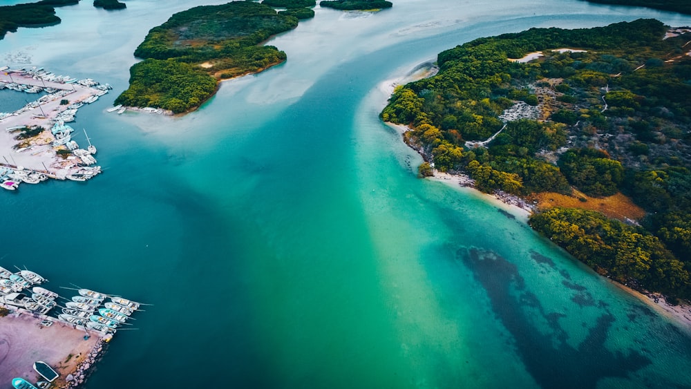 Photographie aérienne de l’île