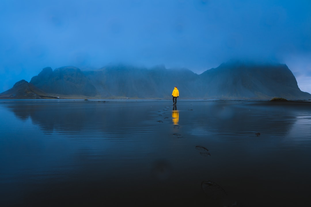 man walking on water