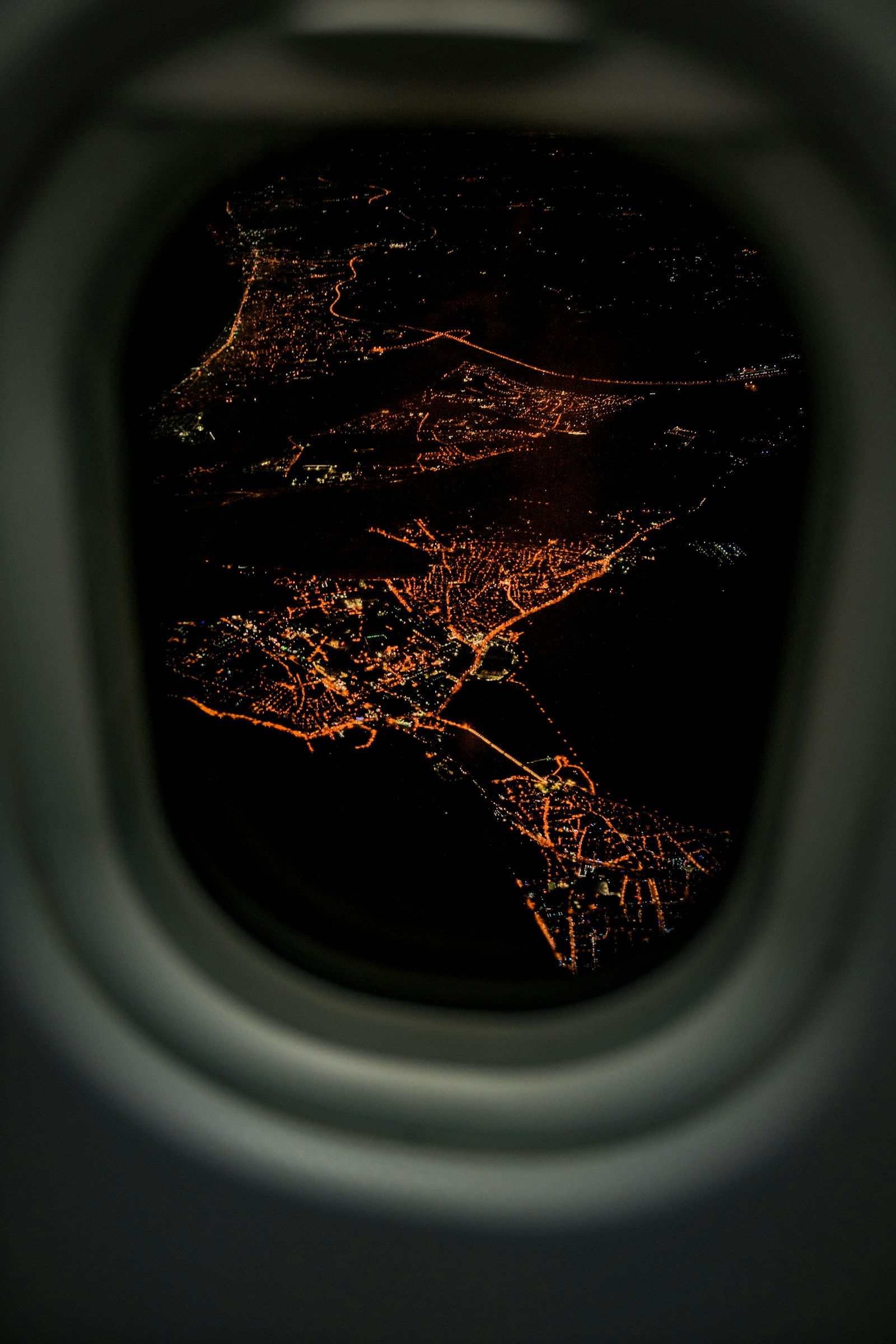 Sony a7R + DT 0mm F0 SAM sample photo. Lighted city airplane view photography