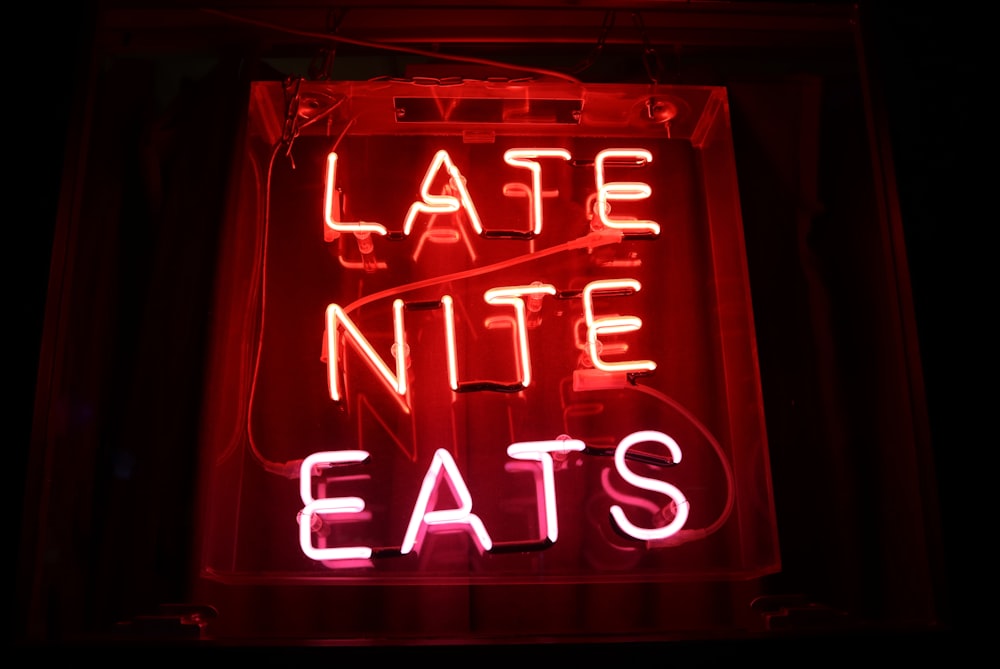 Insegna al neon Late Nite Eats
