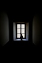 silhouette of bottle near window