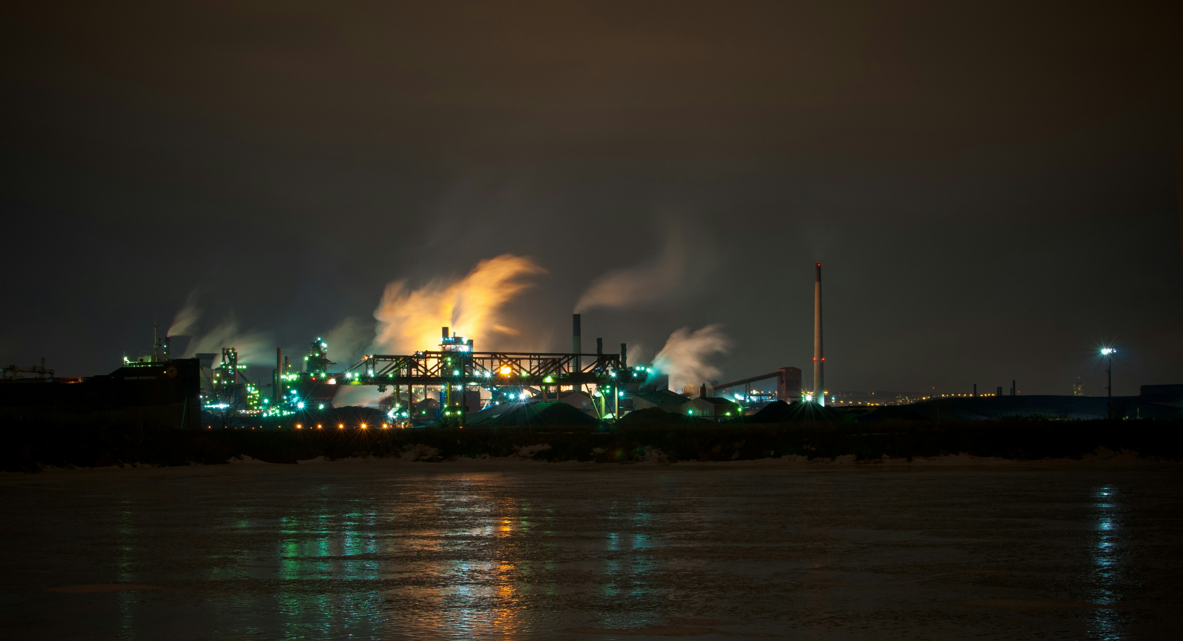 Coal Power Plant on River