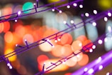 orange and purple bokeh wallpaper