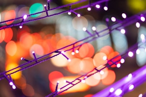orange and purple bokeh wallpaper