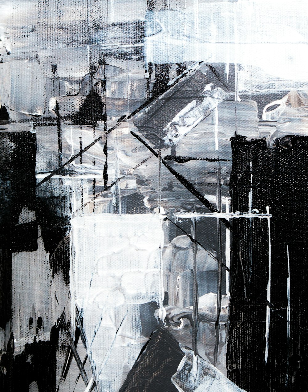 White And Black Abstract Painting Photo Free Nature Image On