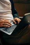 person using MacBok
