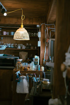 A cozy kitchen scene with modern appliances and fresh ingredients on the counter.