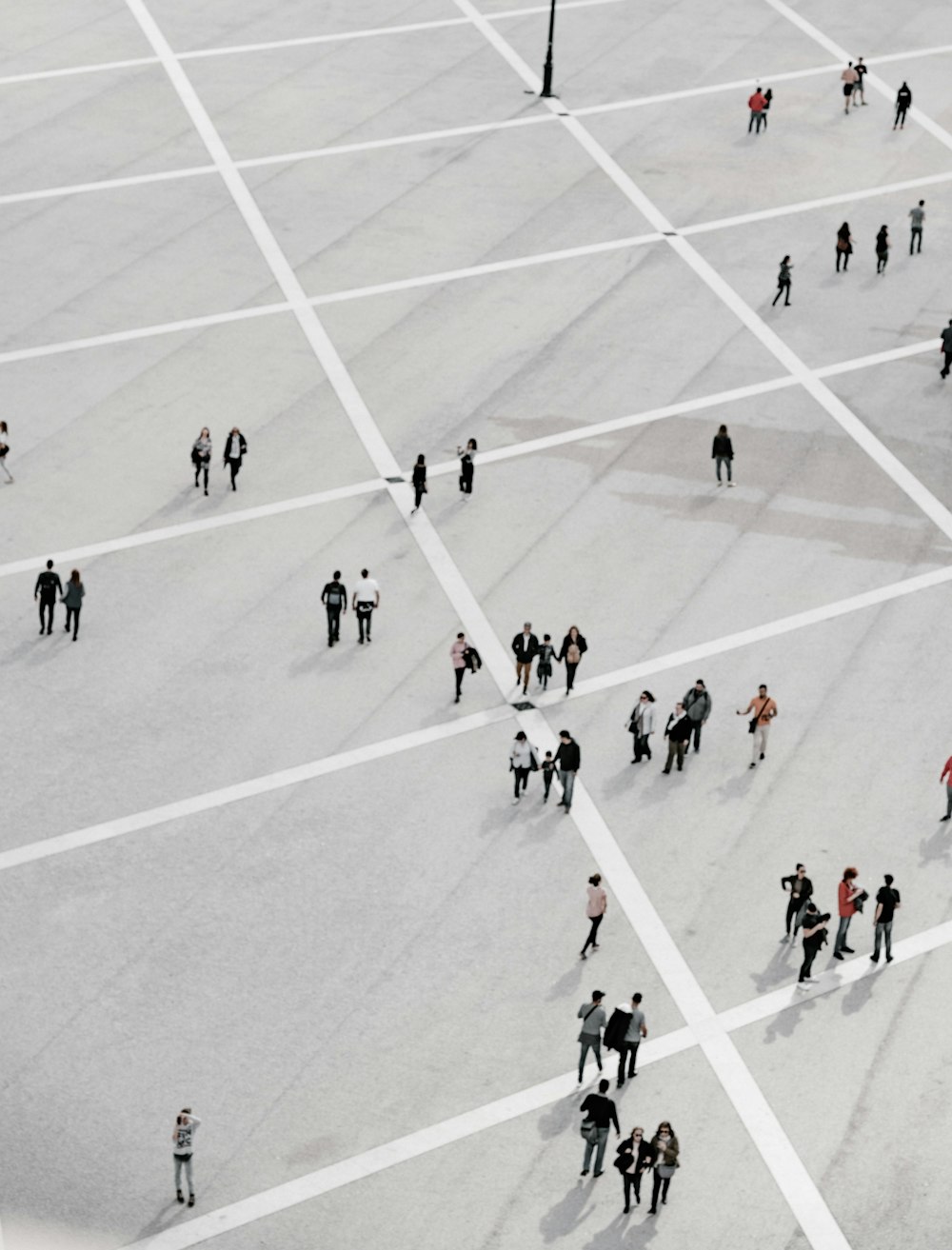 Gruppe von Menschen, die auf offenem Feld stehen