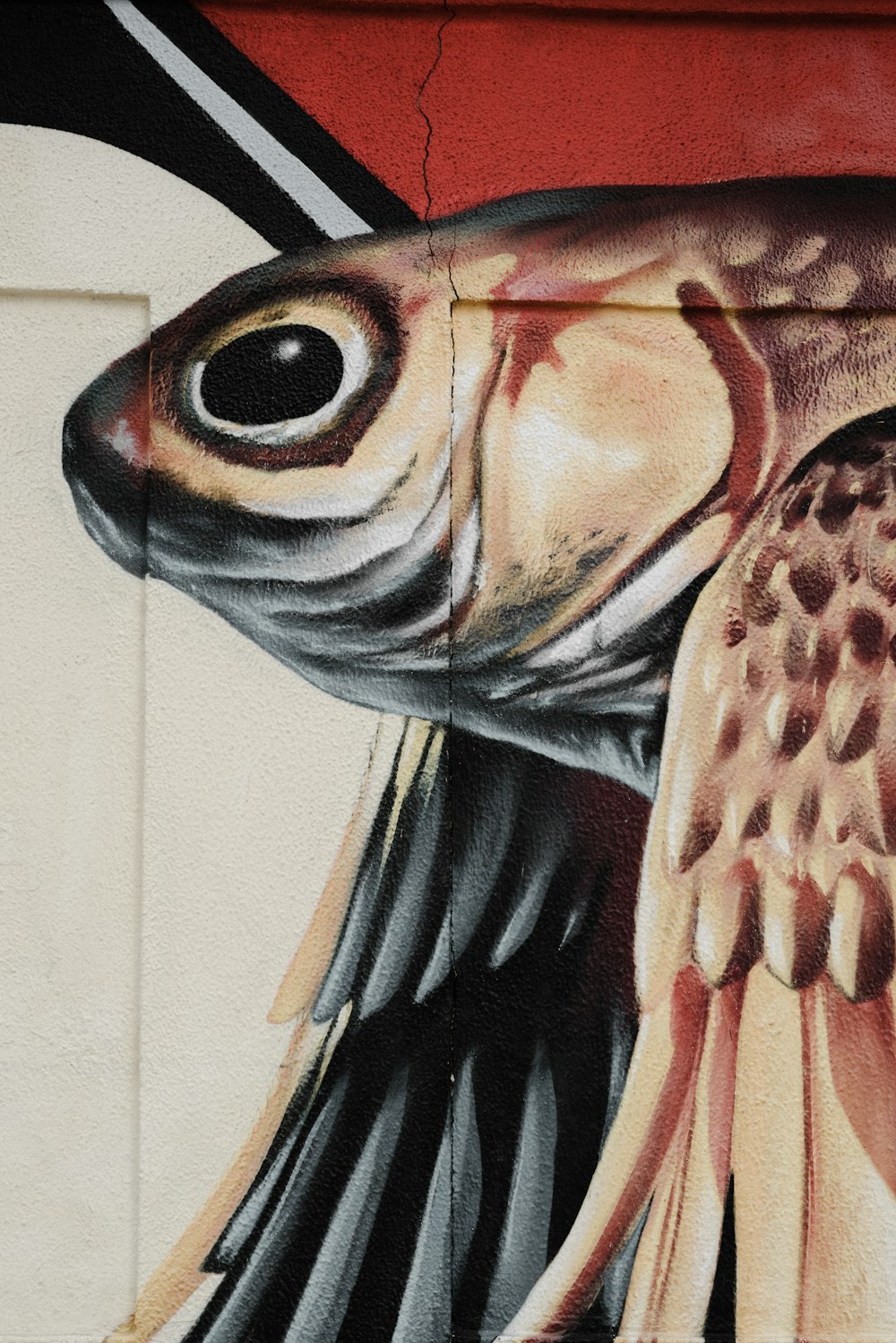 peinture de poisson brun