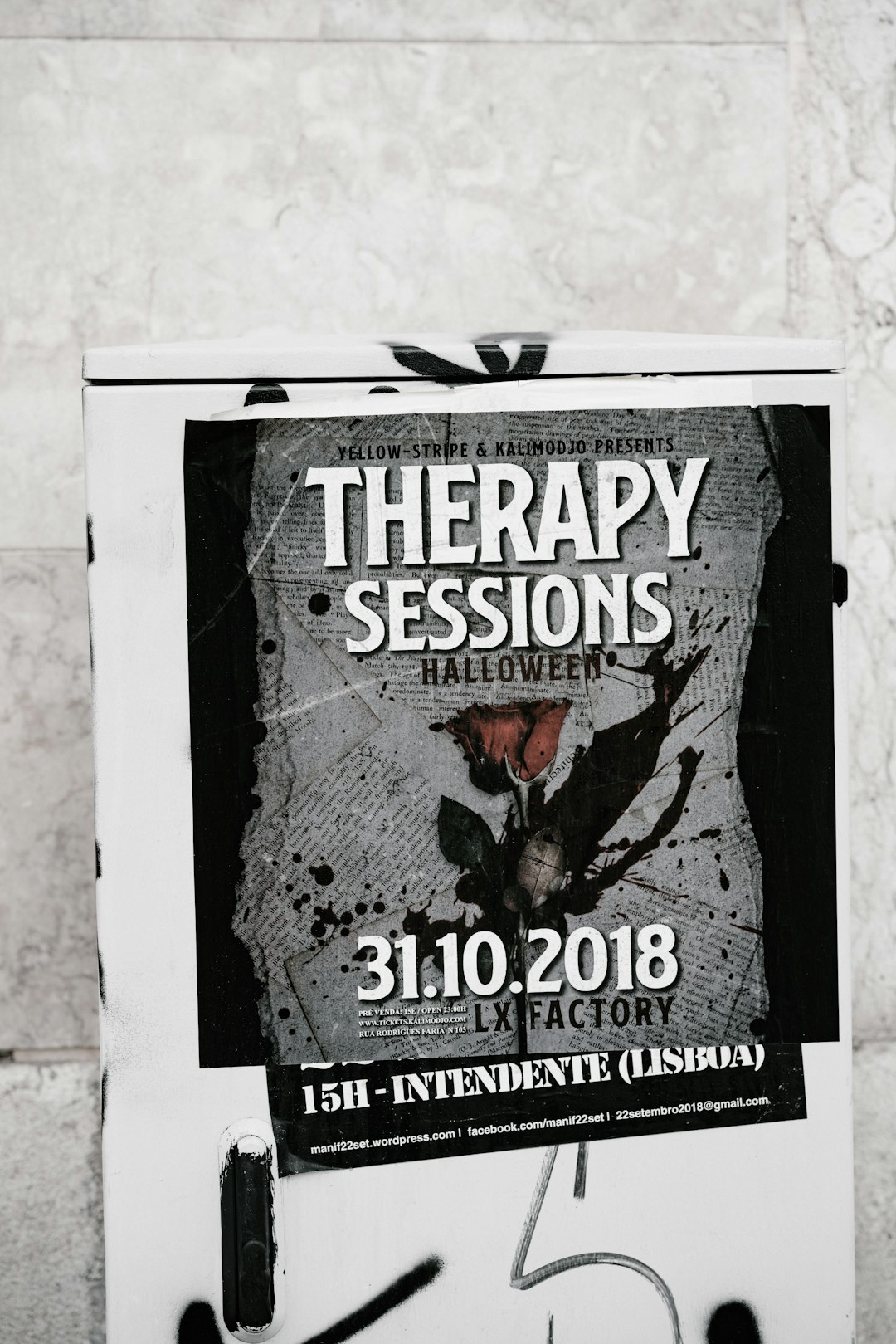 Therapy Sessions box on gray surface