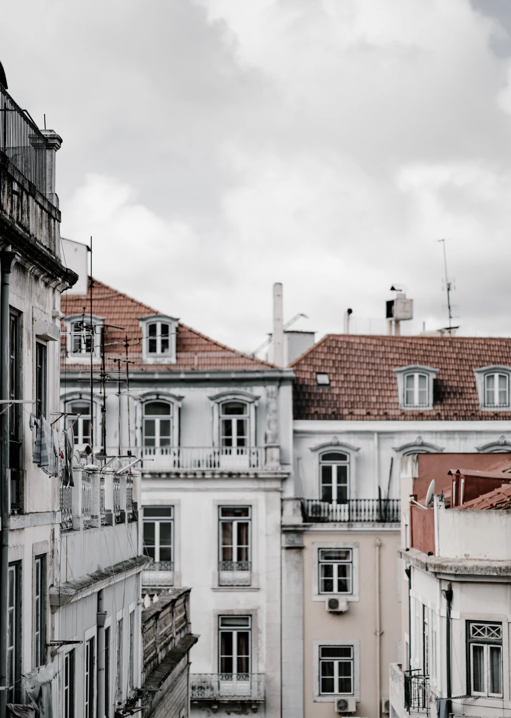 Lisbon rooftops in warm afternoon light