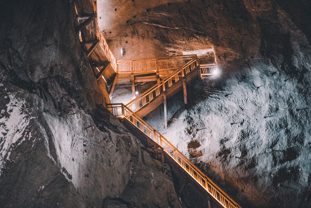 brown stairs photography