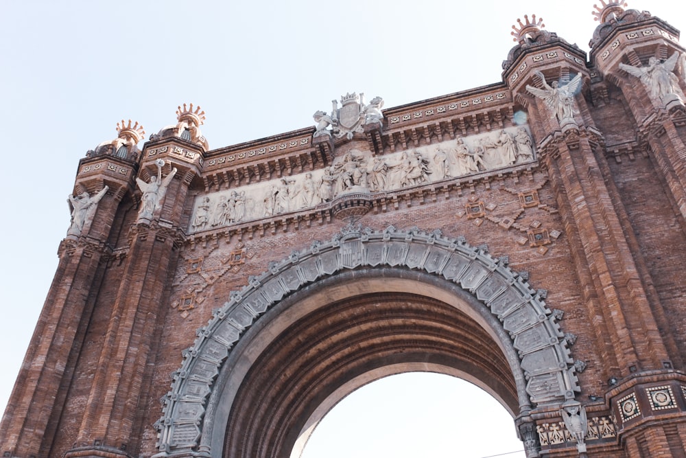 low angle view photography of Arc De Triomf