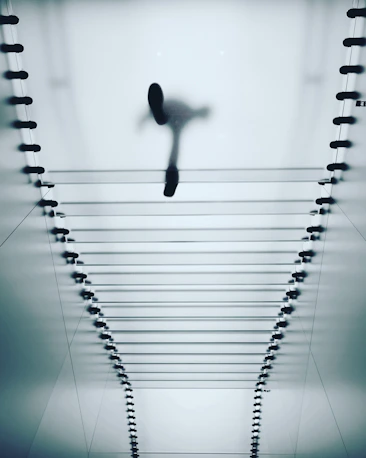 person walking inside the building