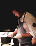man cooking