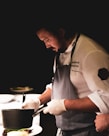 man cooking