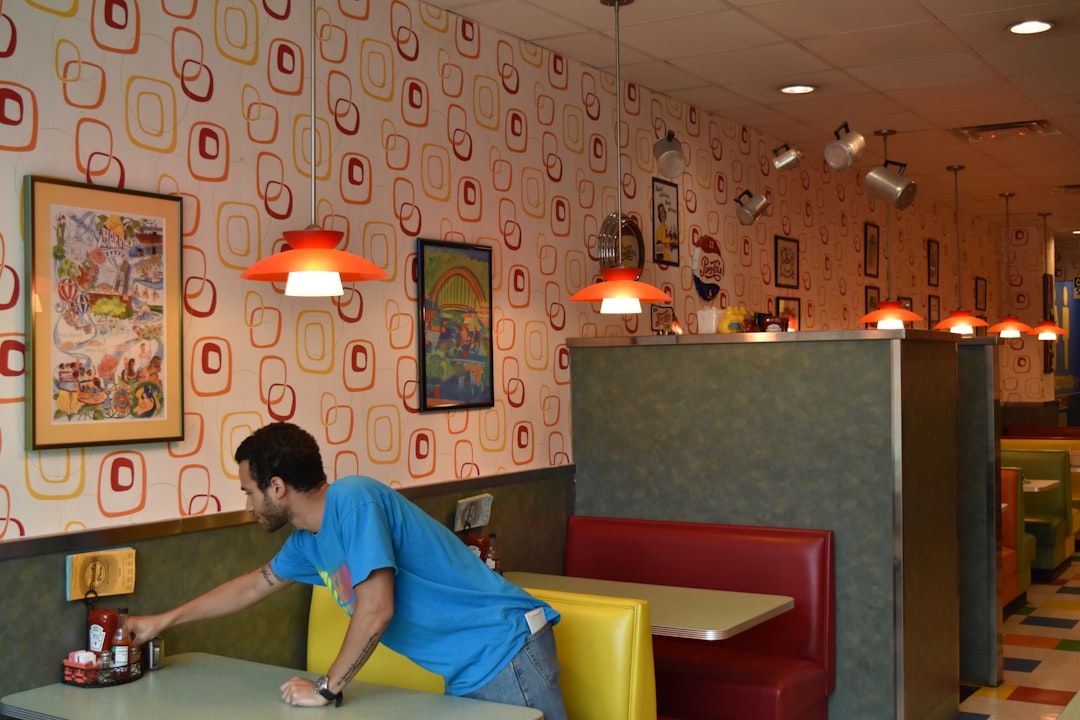 man getting a bottle of ketchup, Nothing’s Finer Than Being in Your Diner