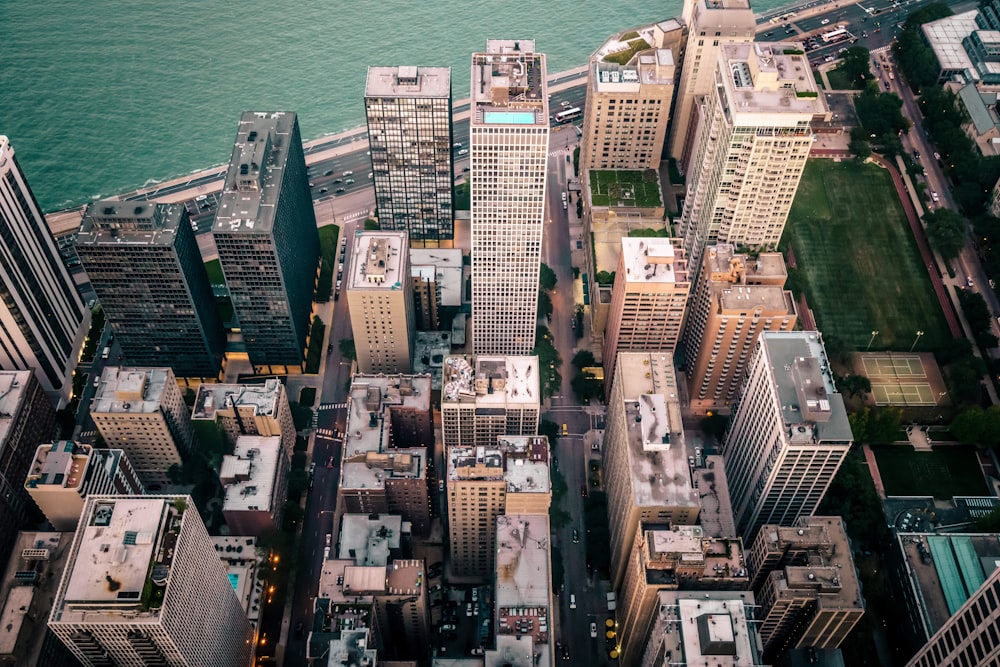 Luftaufnahmen von New York City bei Tag
