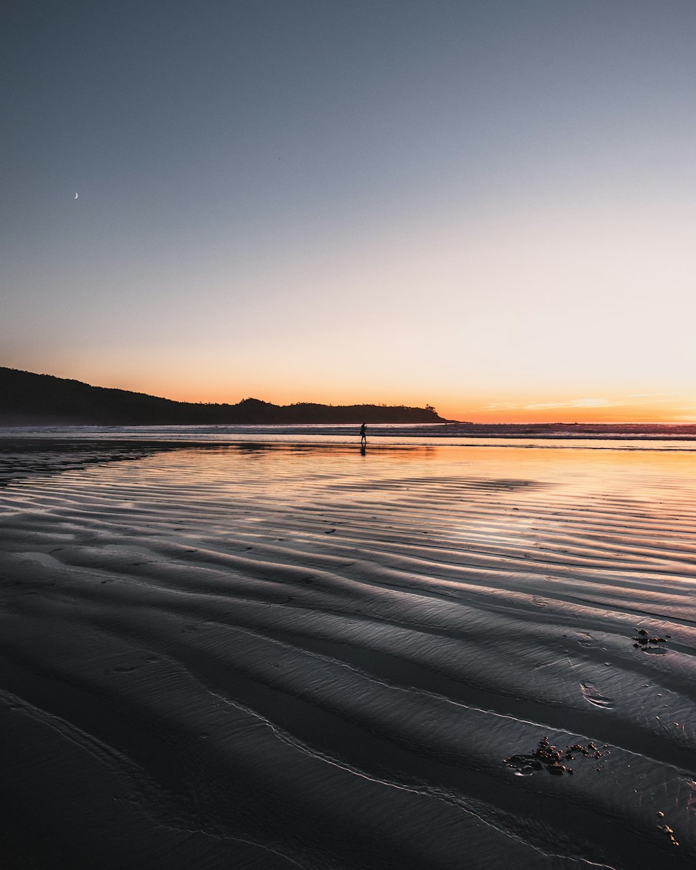 calm ocean during golden hour