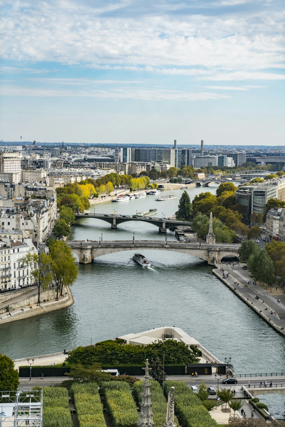 bird's eye view of bridge