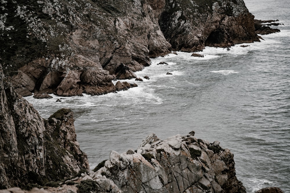 gray rock on body of water