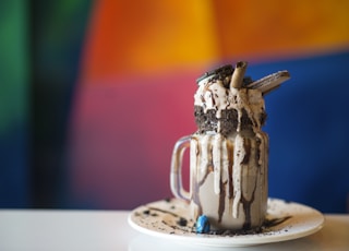 ice cream mug on table